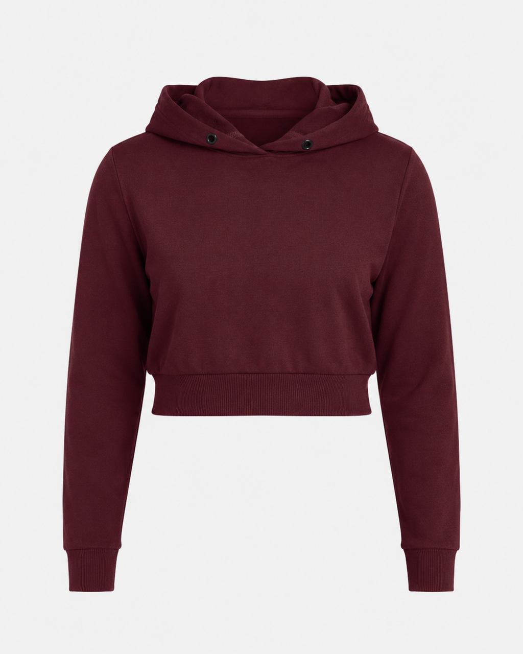 Female Cropped Hoodie | Maroon