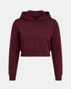 Female Cropped Hoodie | Maroon