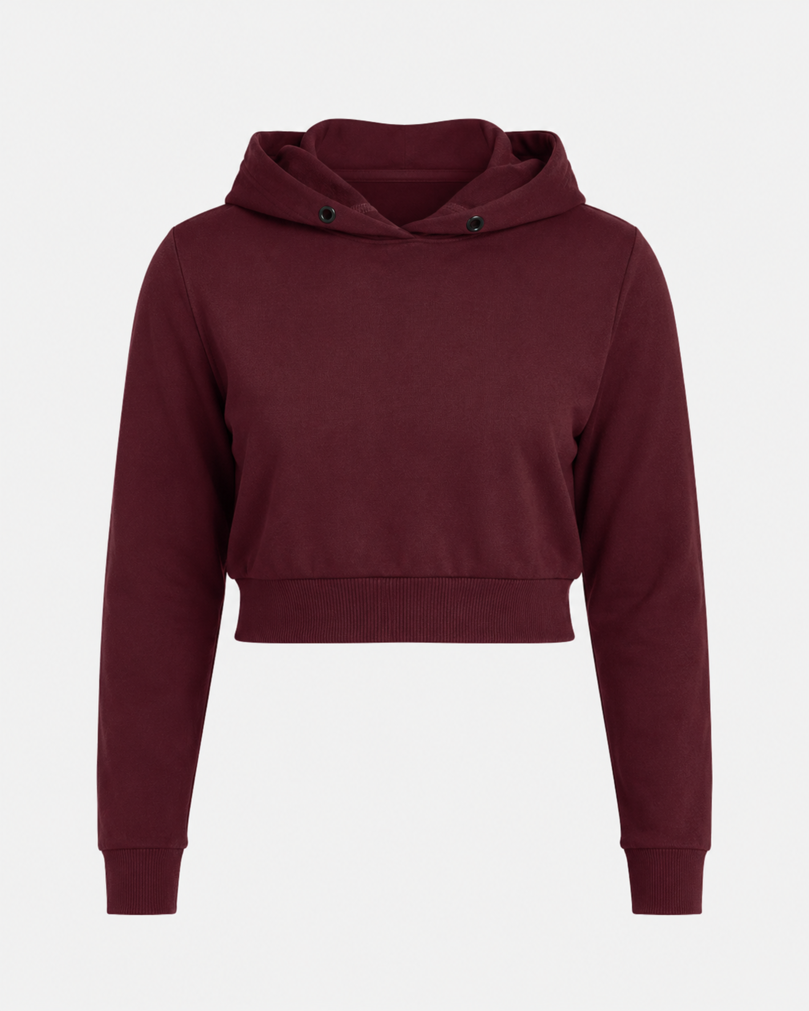 Female Cropped Hoodie | Maroon