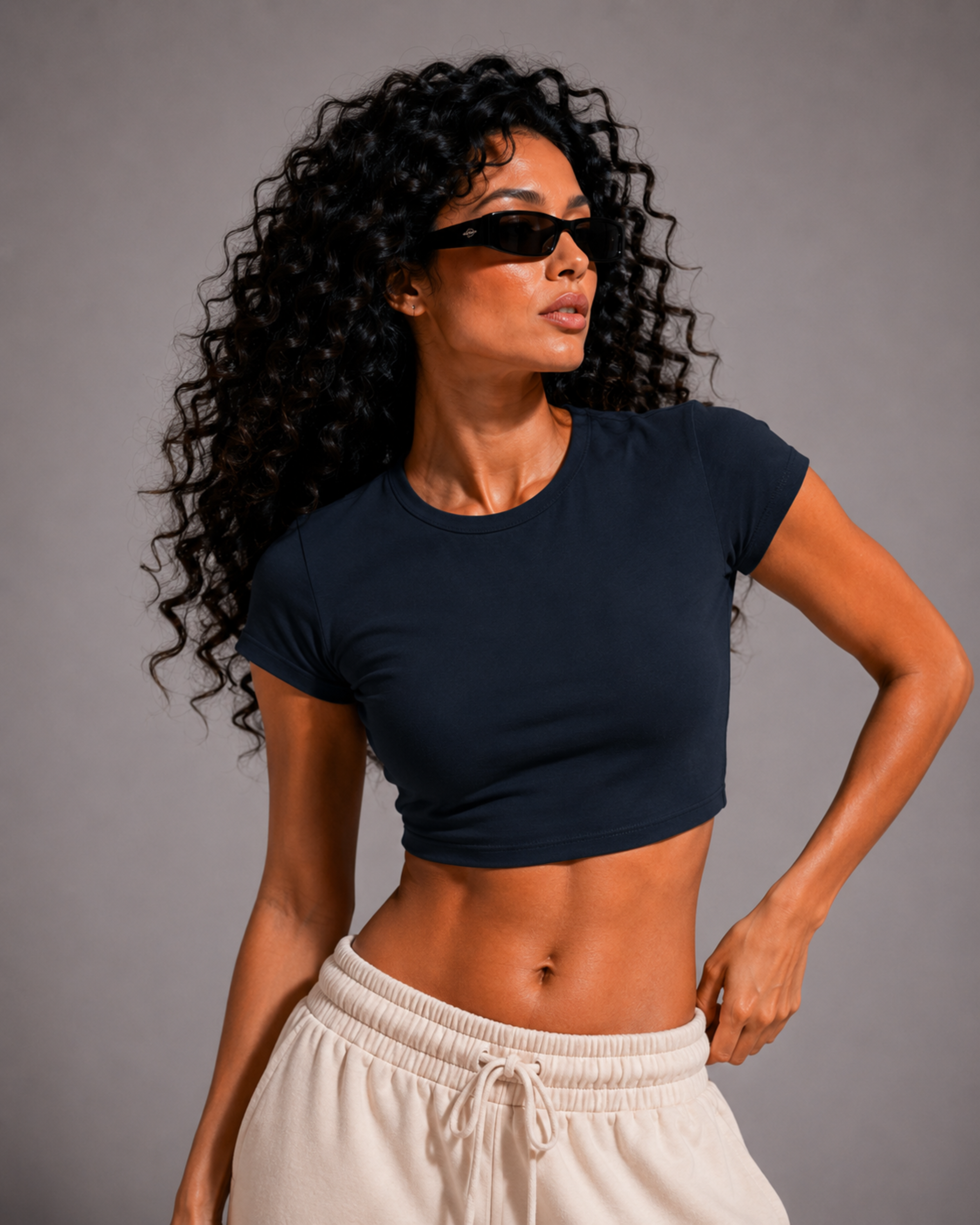 Baby Tee | Navy Blue