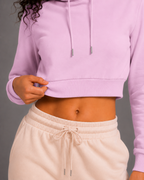Female Cropped Hoodie | Light baby Pink