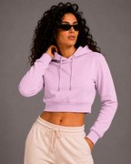 Female Cropped Hoodie | Light baby Pink