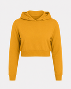 Female Cropped Hoodie | Mustard Yellow
