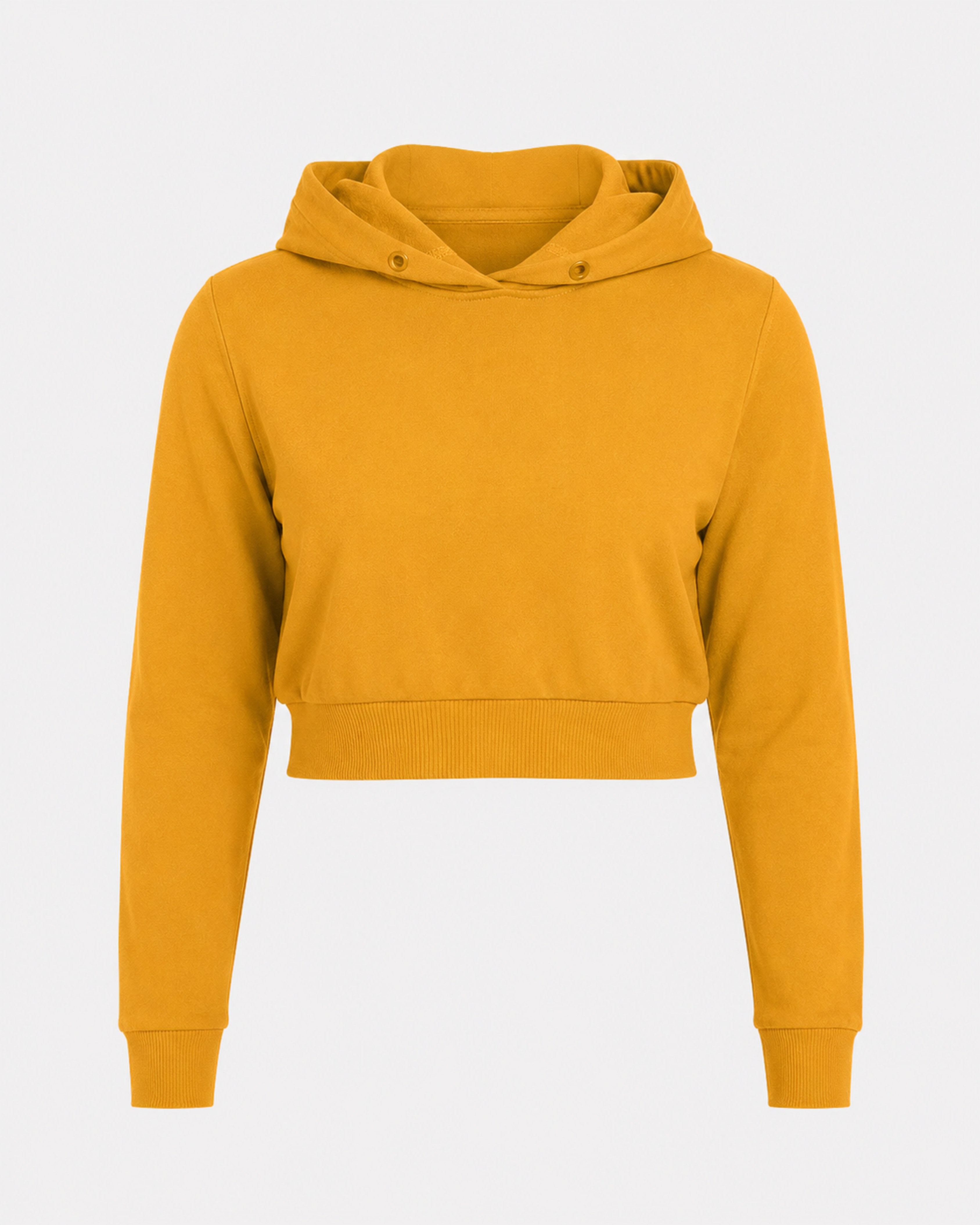 Female Cropped Hoodie | Mustard Yellow