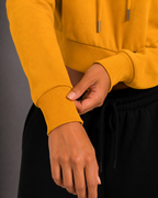 Female Cropped Hoodie | Mustard Yellow