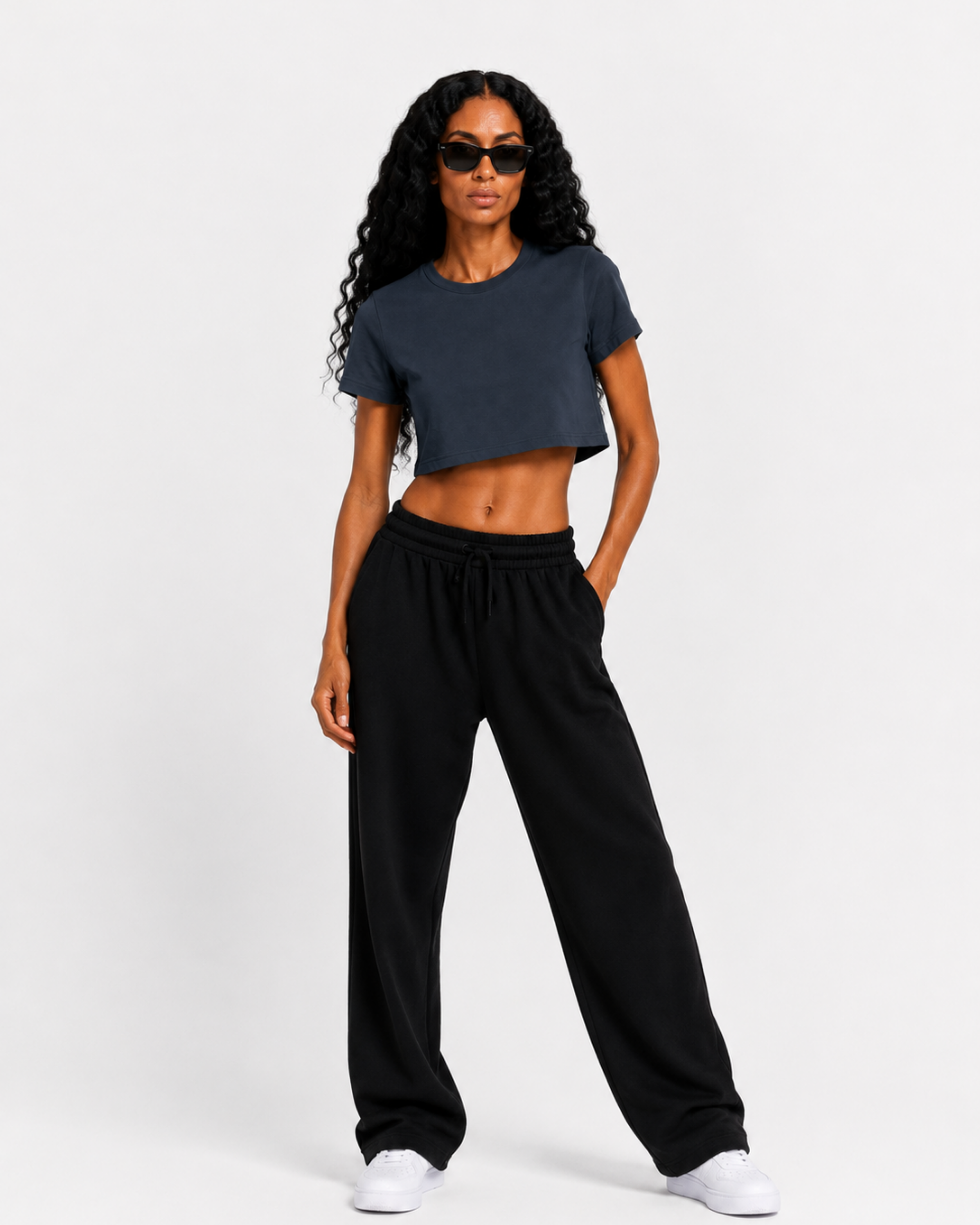 Crop Top | Navy Blue
