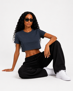 Crop Top | Navy Blue